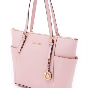Women's Pink Jet Set Top-zip Saffiano Tote Bag